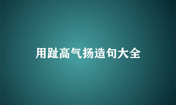 用趾高气扬造句大全