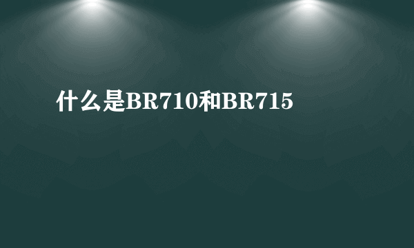 什么是BR710和BR715