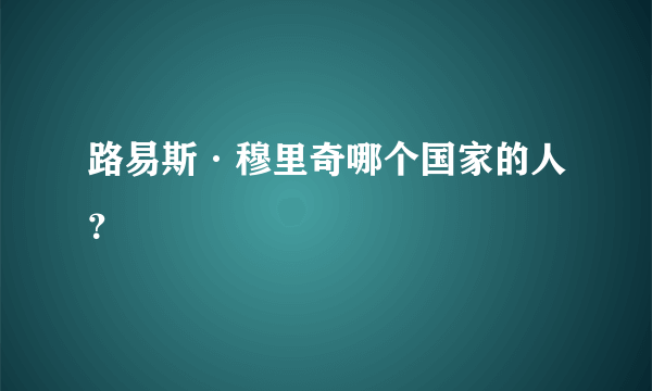 路易斯·穆里奇哪个国家的人？