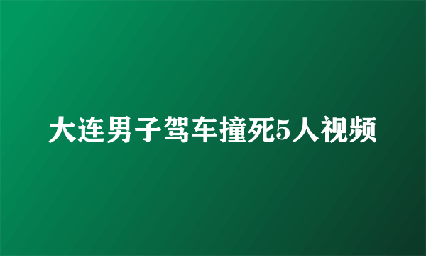 大连男子驾车撞死5人视频