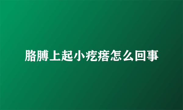 胳膊上起小疙瘩怎么回事