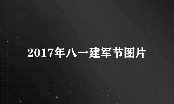 2017年八一建军节图片