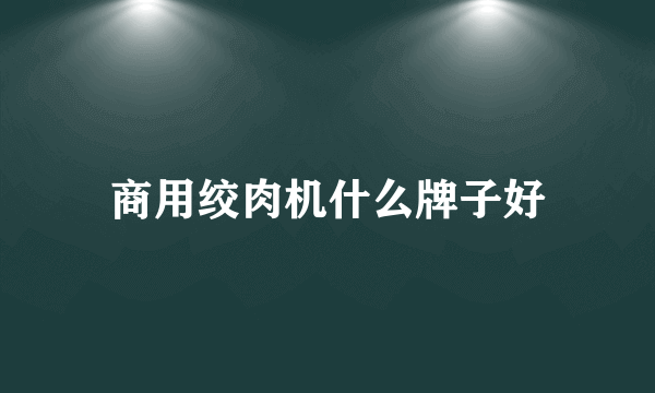 商用绞肉机什么牌子好