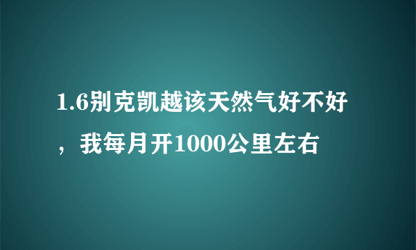 1.6别克凯越该天然气好不好 ，我每月开1000公里左右