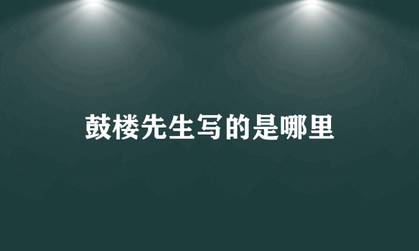 鼓楼先生写的是哪里