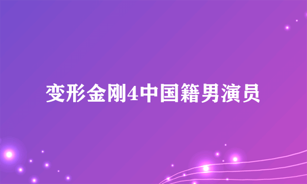 变形金刚4中国籍男演员