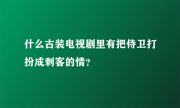 什么古装电视剧里有把侍卫打扮成刺客的情？