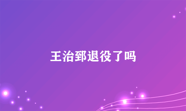 王治郅退役了吗