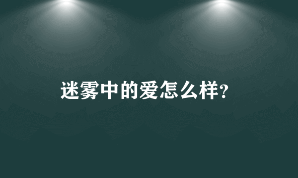 迷雾中的爱怎么样？