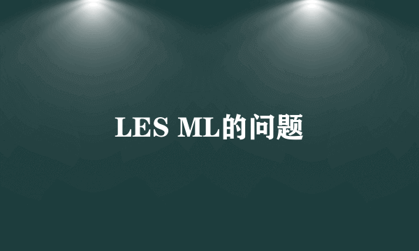 LES ML的问题