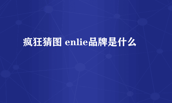 疯狂猜图 enlie品牌是什么