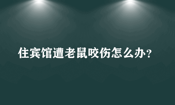 住宾馆遭老鼠咬伤怎么办？