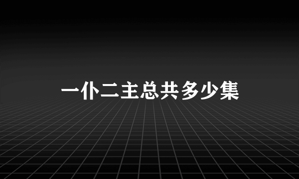 一仆二主总共多少集