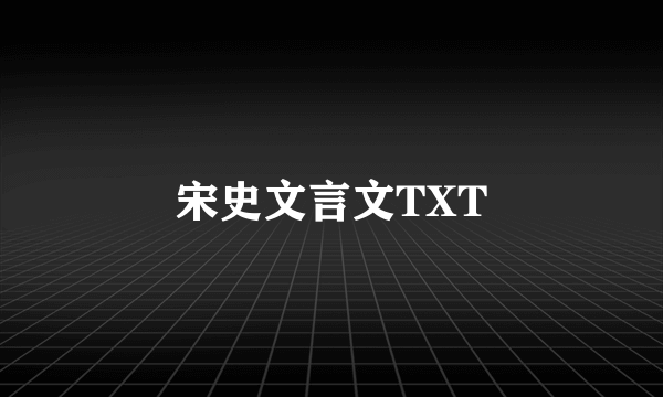 宋史文言文TXT