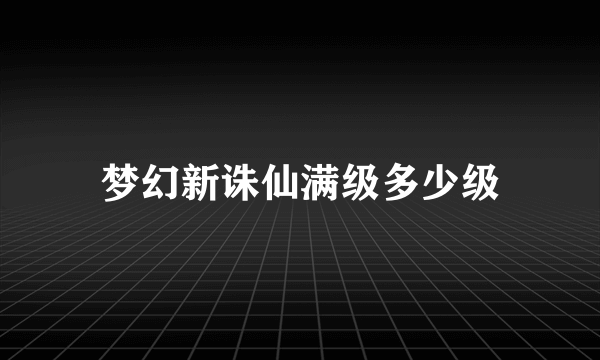 梦幻新诛仙满级多少级