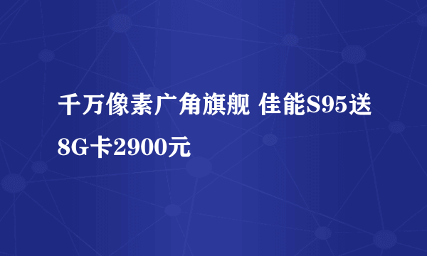 千万像素广角旗舰 佳能S95送8G卡2900元