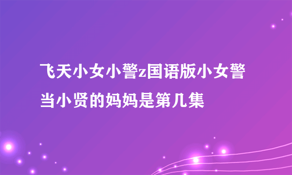 飞天小女小警z国语版小女警当小贤的妈妈是第几集