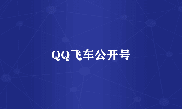 QQ飞车公开号