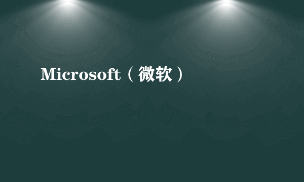 Microsoft（微软）