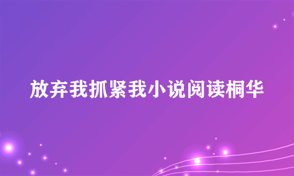 放弃我抓紧我小说阅读桐华