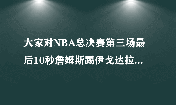 大家对NBA总决赛第三场最后10秒詹姆斯踢伊戈达拉怎么看？