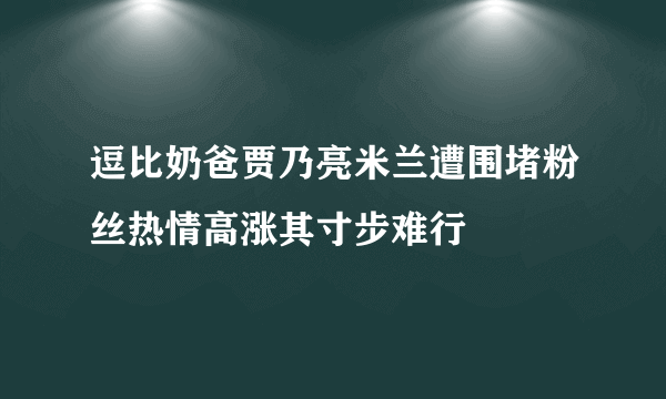 逗比奶爸贾乃亮米兰遭围堵粉丝热情高涨其寸步难行