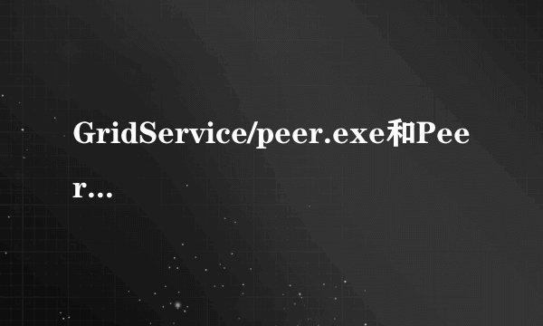 GridService/peer.exe和PeerAdapter.exe进程是什么？