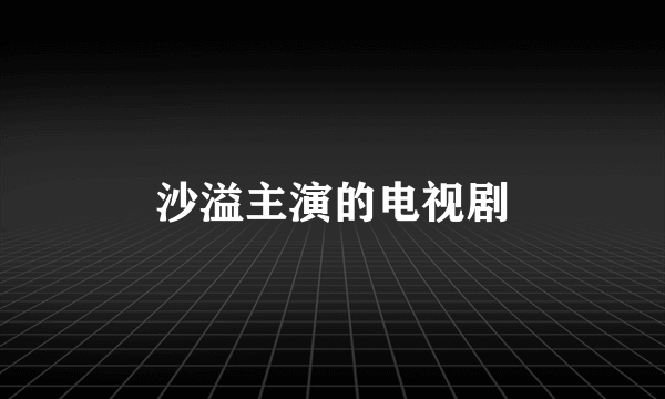 沙溢主演的电视剧