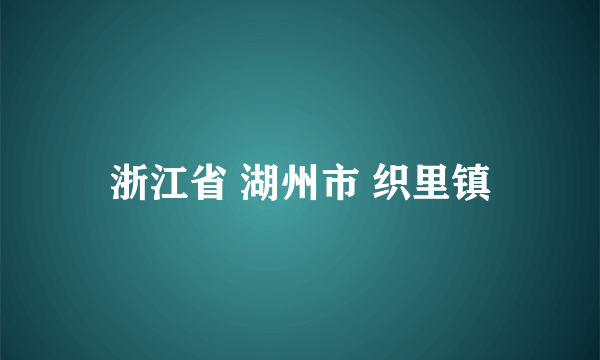 浙江省 湖州市 织里镇