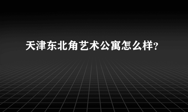 天津东北角艺术公寓怎么样？