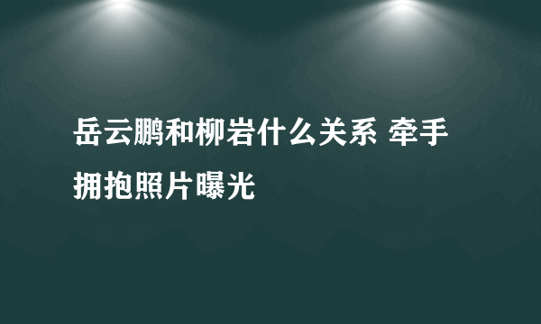 岳云鹏和柳岩什么关系 牵手拥抱照片曝光