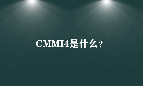 CMMI4是什么？