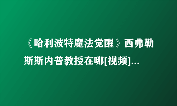 《哈利波特魔法觉醒》西弗勒斯斯内普教授在哪[视频] 西弗勒斯斯内普教授的作业总是让人头疼无比拼图寻宝线索