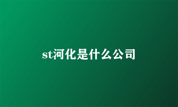 st河化是什么公司