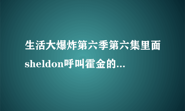 生活大爆炸第六季第六集里面sheldon呼叫霍金的那个声音谁有啊？