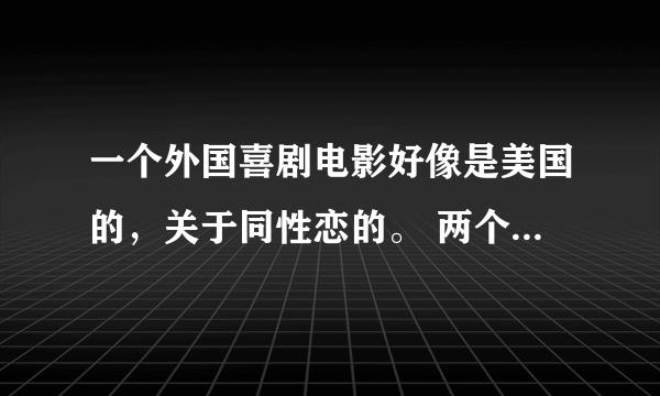 一个外国喜剧电影好像是美国的，关于同性恋的。 两个男人为了政府的补助金假装同性恋。