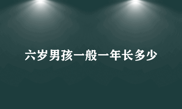 六岁男孩一般一年长多少