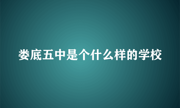 娄底五中是个什么样的学校