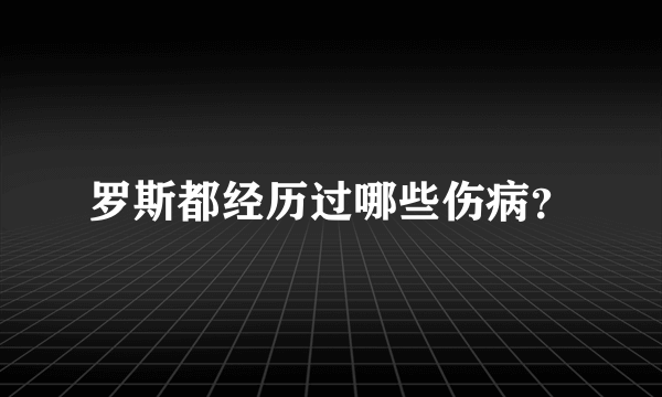 罗斯都经历过哪些伤病？