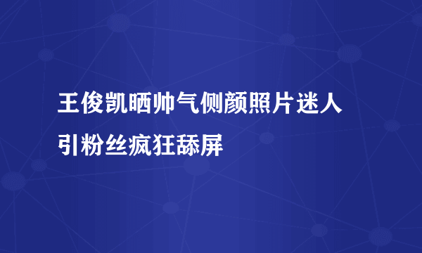 王俊凯晒帅气侧颜照片迷人 引粉丝疯狂舔屏