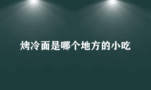 烤冷面是哪个地方的小吃