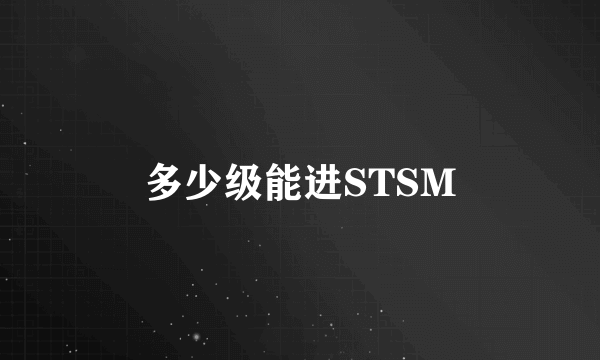 多少级能进STSM