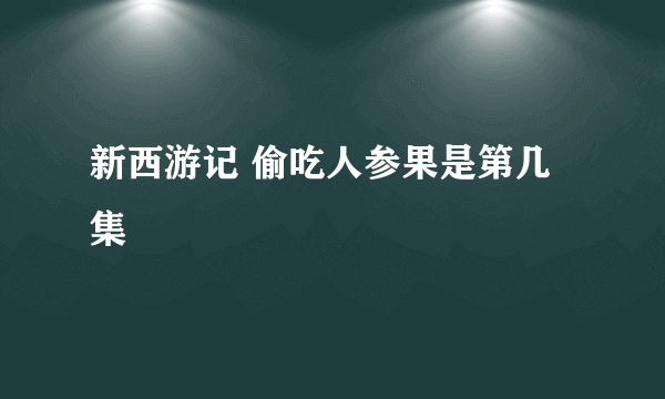 新西游记 偷吃人参果是第几集