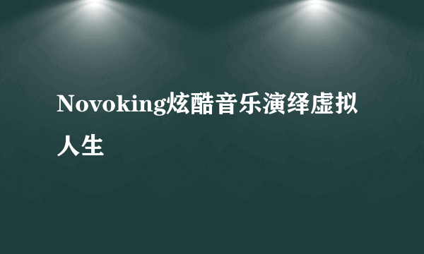 Novoking炫酷音乐演绎虚拟人生