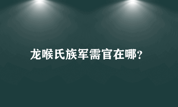 龙喉氏族军需官在哪？