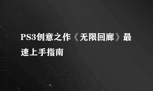 PS3创意之作《无限回廊》最速上手指南