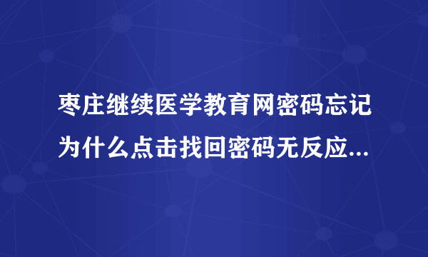 枣庄继续医学教育网密码忘记为什么点击找回密码无反应 枣庄继续医学教育网密码忘记为什么点击找回密码无反应