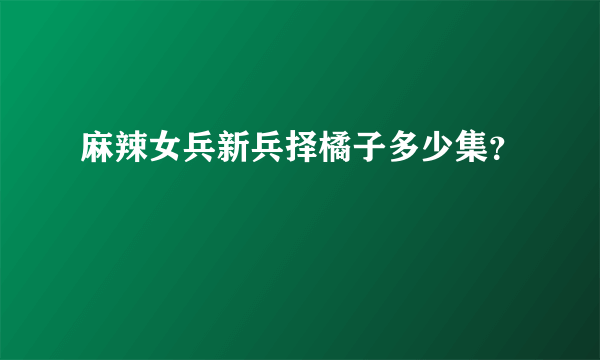 麻辣女兵新兵择橘子多少集？