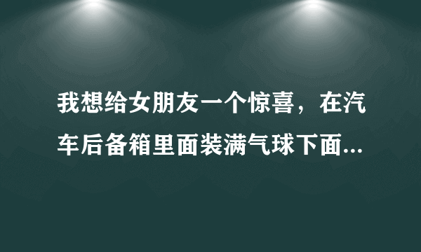 我想给女朋友一个惊喜，在汽车后备箱里面装满气球下面挂我爱你，请问气球在哪买？横幅在哪买？注扬州地区