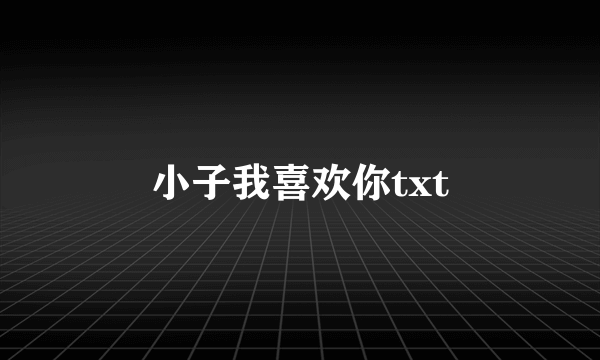 小子我喜欢你txt